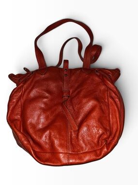 add orange all weather pebbled leather hand bag purse